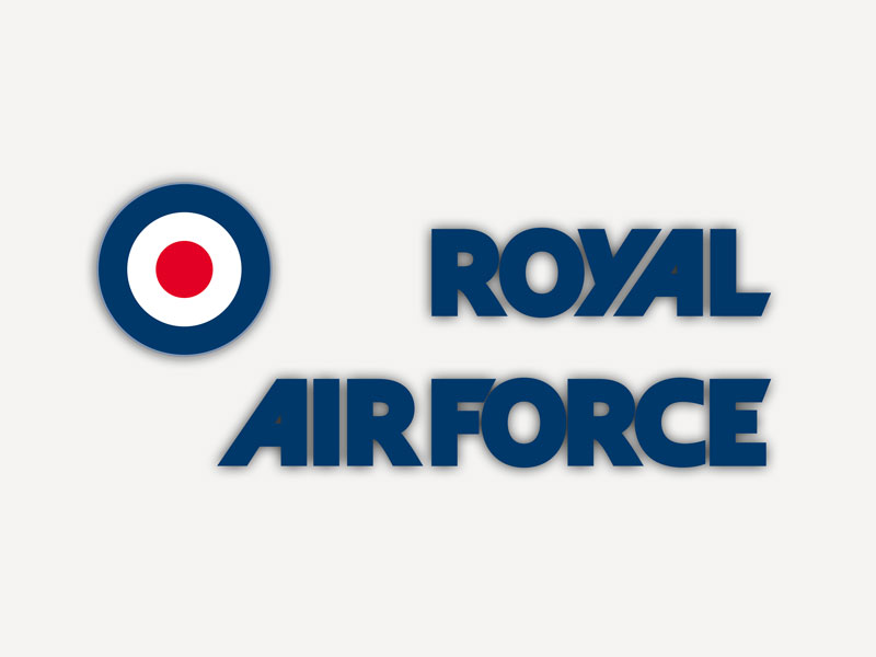 Klebeschrift Royal Air Force