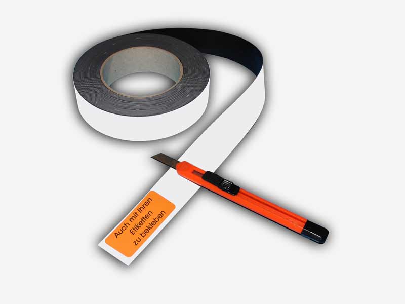 Magnetband weiß 30 mm breit 1 Rolle