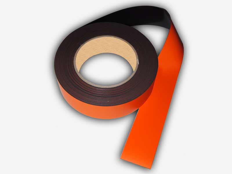 Magnetband orange 35 mm breit x 10 lfm